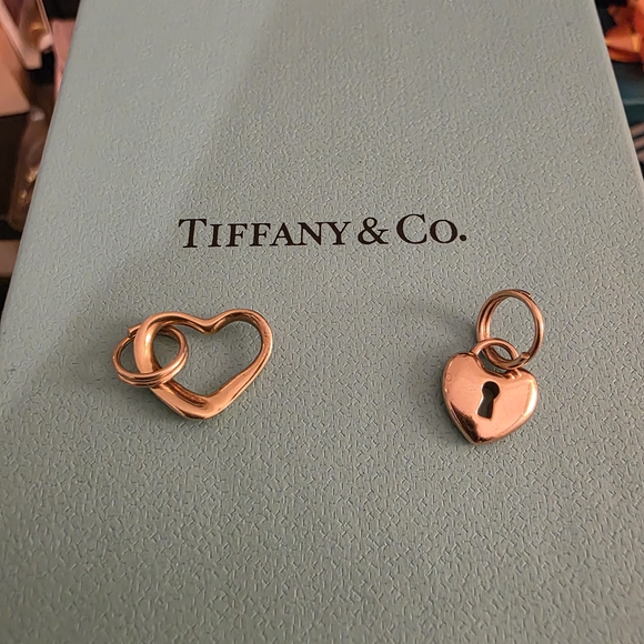 Authentic 18k Solid Gold Tiffany & Co. Gold Heart Charms - Picture 2 of 6